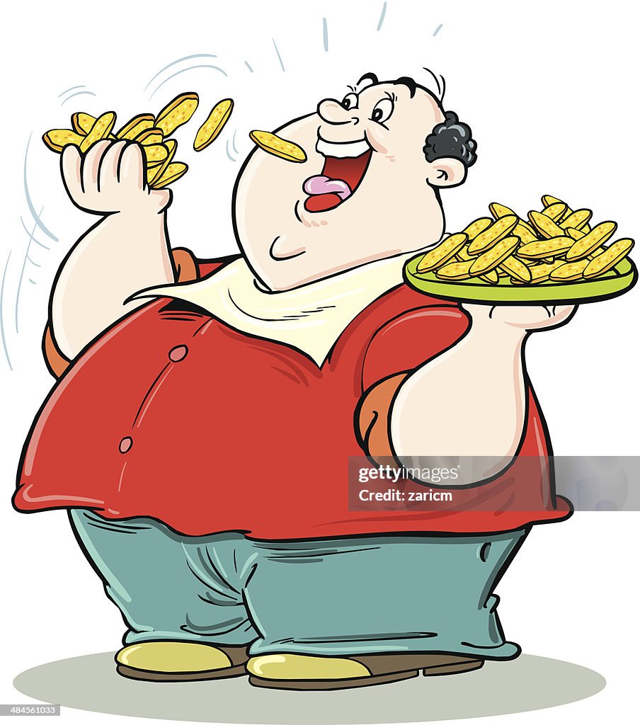 Homem ingere chips