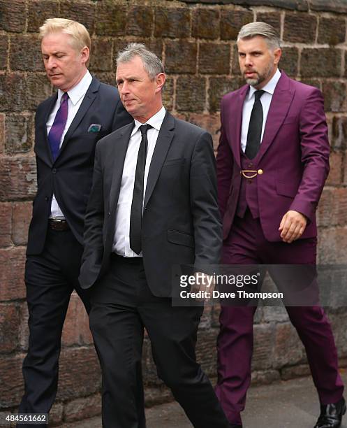 Nigel Evans MP arrives at St Mary's Catholic Church on August 20, 2015 in Liverpool, England. Singer and TV host Cilla Black died on the 1st August...