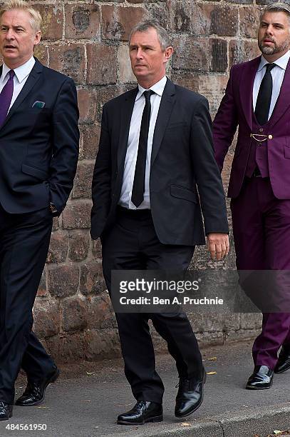 CaNigel Evans arrives at the funeral of Cilla Black on August 20, 2015 in Liverpool, England. Singer and TV host Cilla Black died on the 1st August...