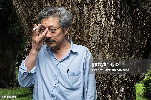 Director Hong Sang-soo is photographed for Self Assignment on August 7, 2015 in Locarno, Switzerland.