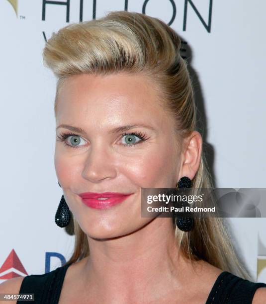 Actress Natasha Henstridge arriving at the 25th Annual GLAAD Media Awards at The Beverly Hilton Hotel on April 12, 2014 in Beverly Hills, California.