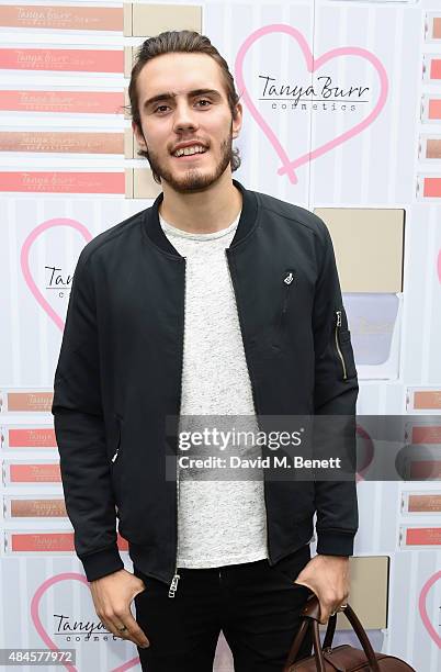 Alfie Deyes attends the Tanya Burr Cosmetics New Beauty Collection Launch Party at Kensington Roof Gardens on August 20, 2015 in London, England.