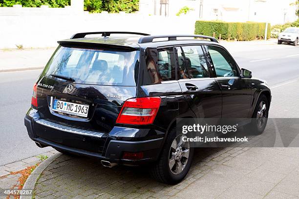 black mercedes glk - mercedes benz glk stock pictures, royalty-free photos & images