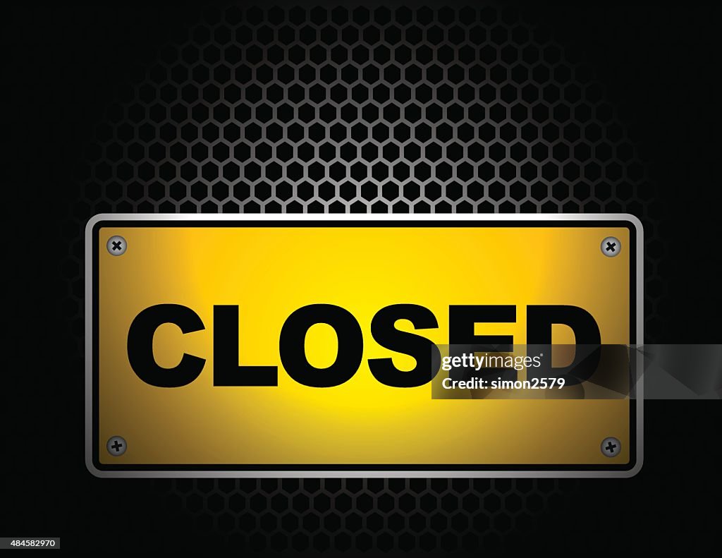 Closed Sign Digital Closed Signboard With Dark Background High-Res Vector Graphic - Getty ...