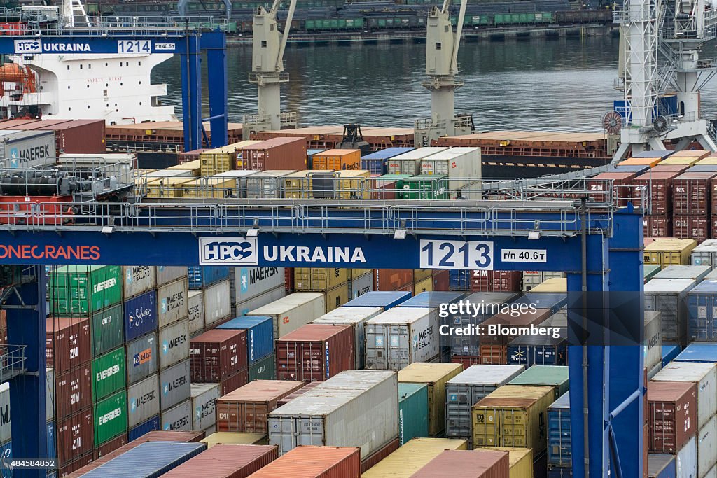 Shipping Operations At Ukraine's Odessa Commercial Sea Port GP