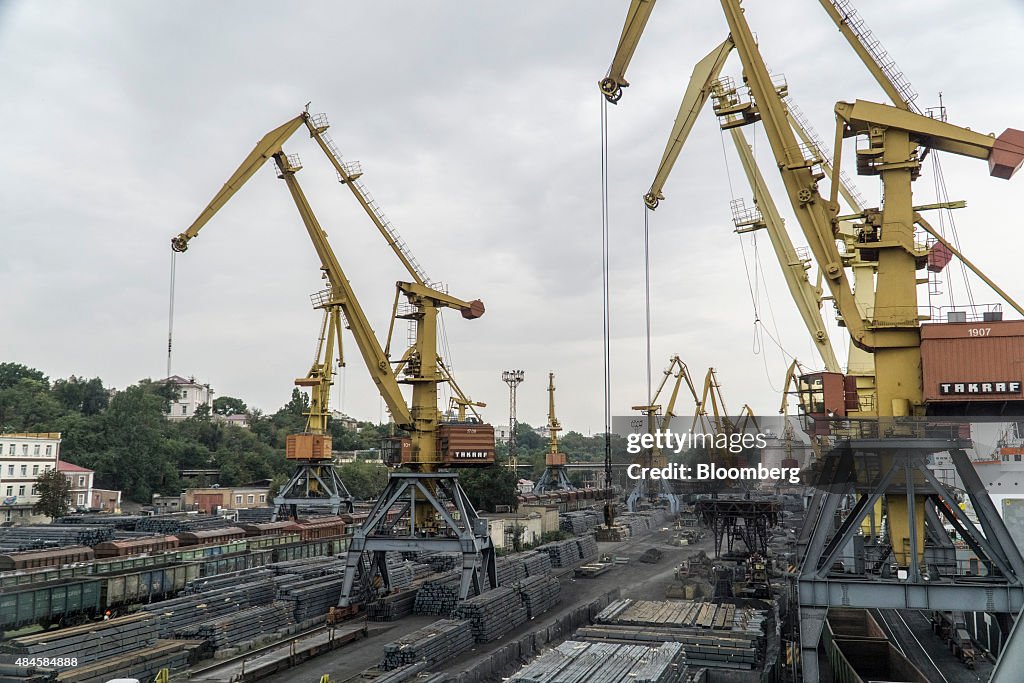 Shipping Operations At Ukraine's Odessa Commercial Sea Port GP