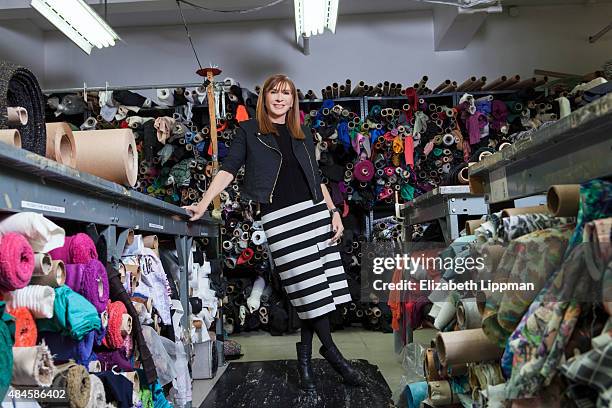 Fashion designer Nicole Miller is photographed for Wall Street Journal on March 8, 2015 in New York City. PUBLISHED IMAGE