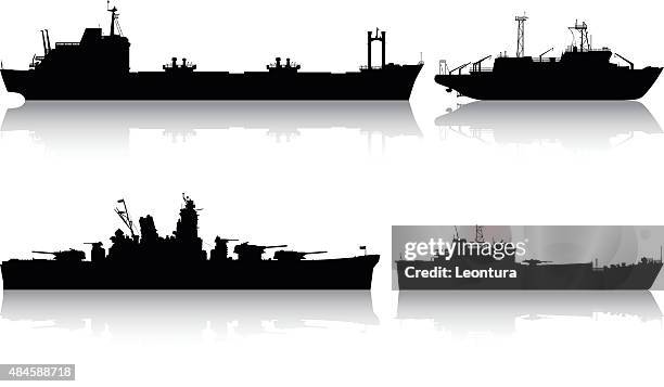modern boats - modern battleship stock illustrations
