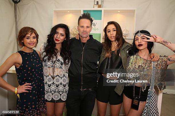 Nicole Anderson, Amy Pham, NYLON editor-in-chief Marvin Scott Jarrett, Rumi Neely and Hanna Beth attend the NYLON and Olay Fresh Effects Present Neon...