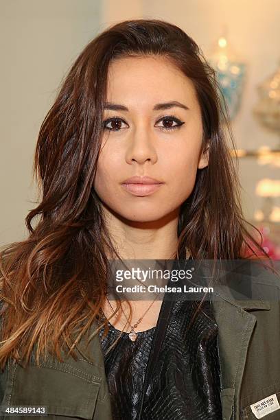 Rumi Neely attends the NYLON and Olay Fresh Effects Present Neon Carnival with GUESS on April 12, 2014 in Thermal, California.
