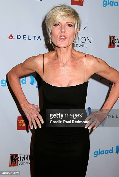 Singer Debby Boone arriving at the 25th Annual GLAAD Media Awards at The Beverly Hilton Hotel on April 12, 2014 in Beverly Hills, California.