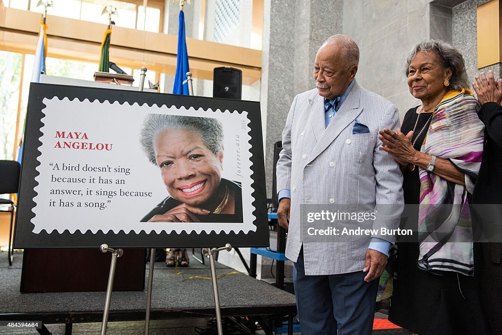 Maya Angelou Stamp Dedication Held In New York