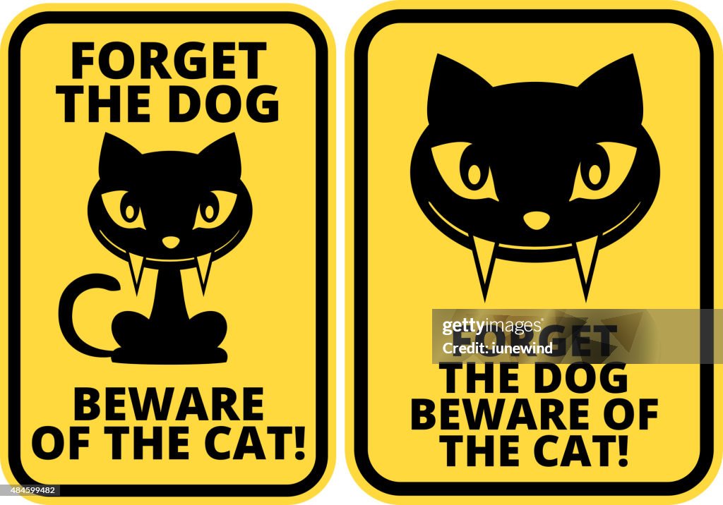 Cat Control Sign Cat Sign High-Res Vector Graphic - Getty Images