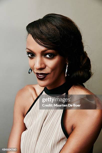 Actress Judi Shekoni of NBC's 'Heroes Reborn' poses in the Getty Images Portrait Studio powered by Samsung Galaxy at the 2015 Summer TCA's at The...