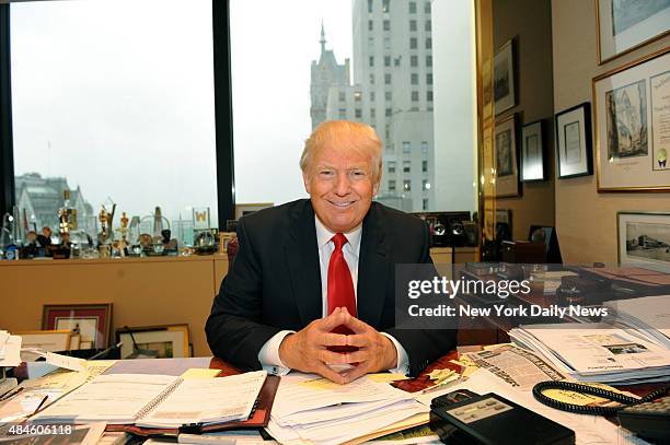 Donald Trump announces the launch of FundAnything.com at Trump Plaza on Fifth Avenue on Wednesday May 8, 2013 - it is a website that gives money to...