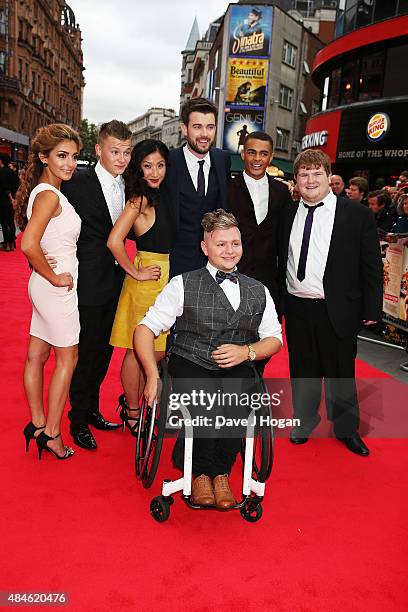 Nikki Runeckles, Charlie Wernham, Kae Alexander, Jack Whitehall, Layton Williams, Ethan Lawrence and Jack Binstead attend the World Premiere of "The...