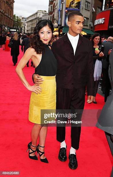 Kae Alexander and Layton Williams attend the World Premiere of "The Bad Education Movie" at Vue West End on August 20, 2015 in London, England.