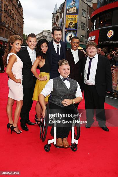 Nikki Runeckles, Charlie Wernham, Kae Alexander, Jack Whitehall, Layton Williams, Ethan Lawrence and Jack Binstead attend the World Premiere of "The...