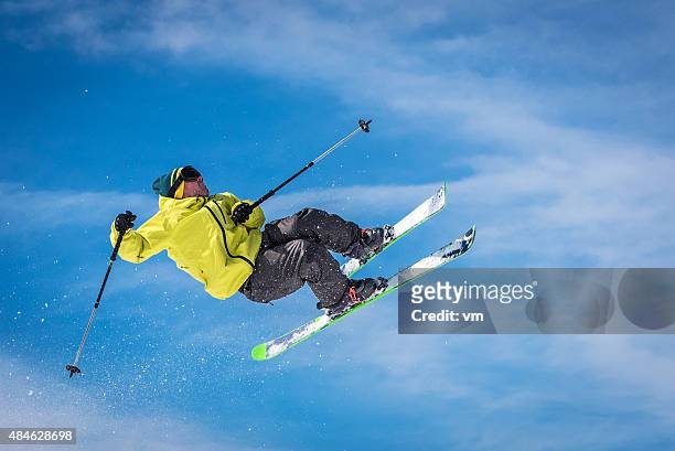 estilo livre de esqui - salto de esqui imagens e fotografias de stock