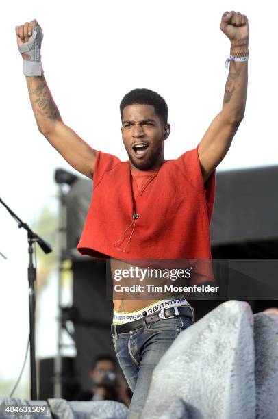 Kid Cudi performs as part of the Coachella Valley Music and Arts Festival at The Empire Polo Club on April 12, 2014 in Indio, California.