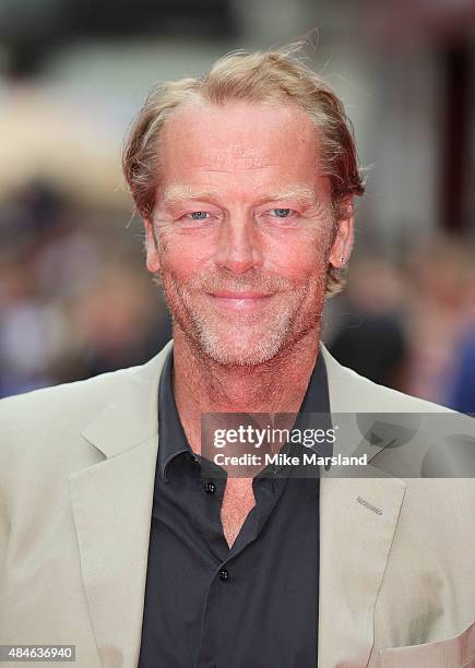 Iain Glen attends the World Premiere of "The Bad Education Movie" at Vue West End on August 20, 2015 in London, England.