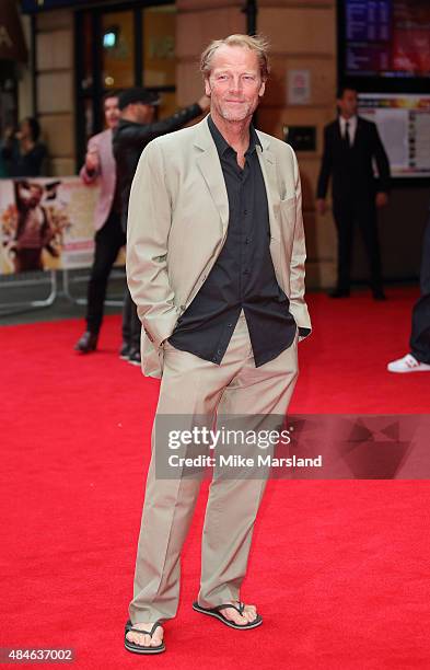 Iain Glen attends the World Premiere of "The Bad Education Movie" at Vue West End on August 20, 2015 in London, England.