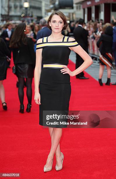 Charlotte Ritchie attends the World Premiere of "The Bad Education Movie" at Vue West End on August 20, 2015 in London, England.