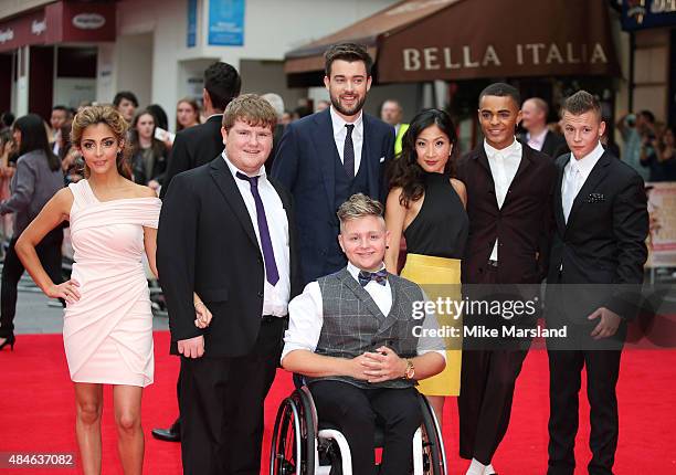 Nikki Runeckles, Charlie Wernham, Kae Alexander, Jack Whitehall, Layton Williams, Ethan Lawrence and Jack Binstead attend the World Premiere of "The...