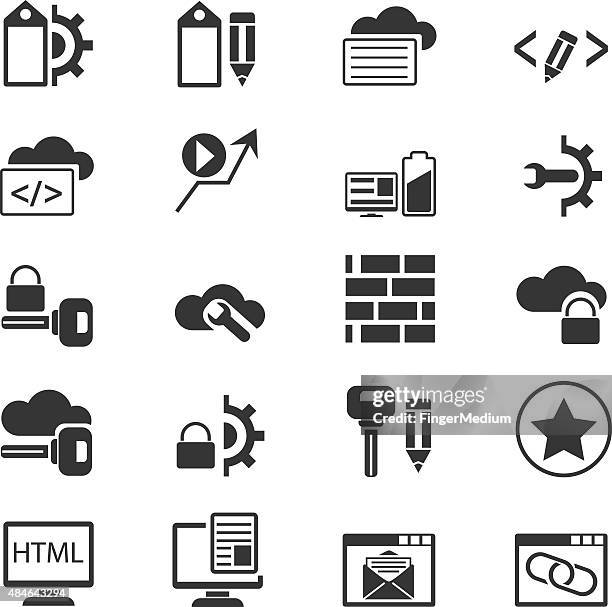 seo und internet-icon-set - virtual private network stock-grafiken, -clipart, -cartoons und -symbole