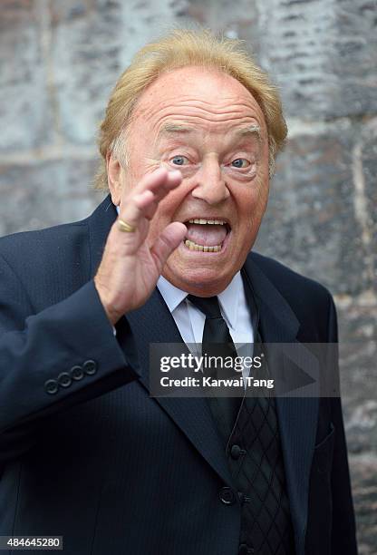 Gerry Marsden attends the funeral of Cilla Black at St Mary's Catholic Church on August 20, 2015 in Liverpool, England.