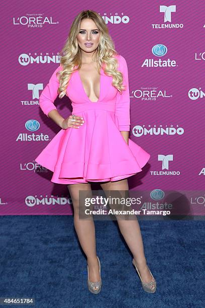 Kimberly Dos Ramos arrives at Telemundo's "Premios Tu Mundo Awards" at American Airlines Arena on August 20, 2015 in Miami, Florida.