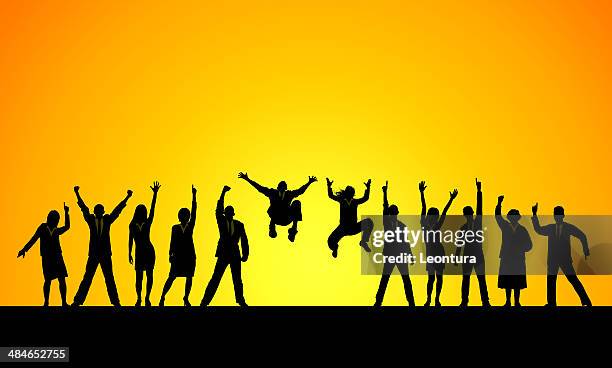 happy people - professional dancer stock illustrations