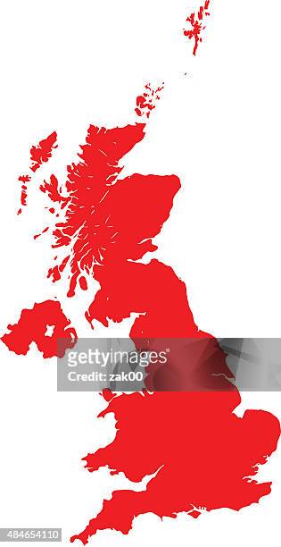 great britain map - wales stock illustrations