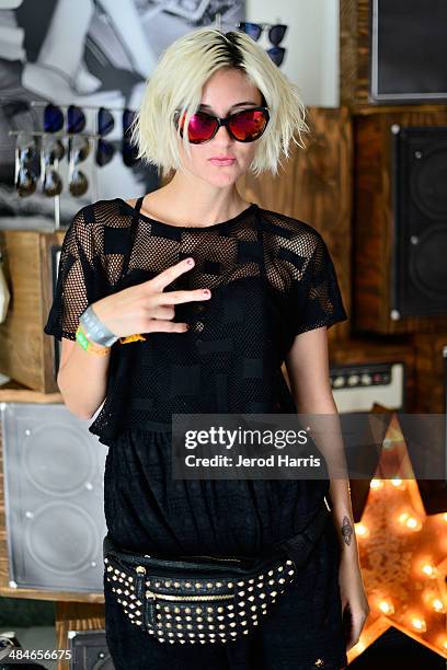 Caroline D'Amore attends the GUESS Hotel at the Viceroy Palm Springs on April 13, 2014 in Palm Springs, California.