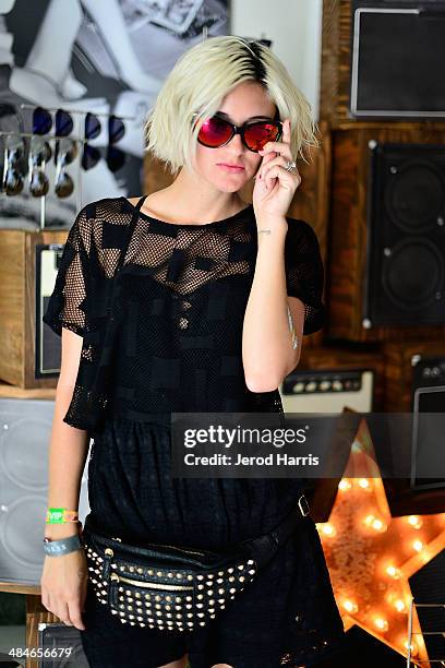 Caroline D'Amore attends the GUESS Hotel at the Viceroy Palm Springs on April 13, 2014 in Palm Springs, California.