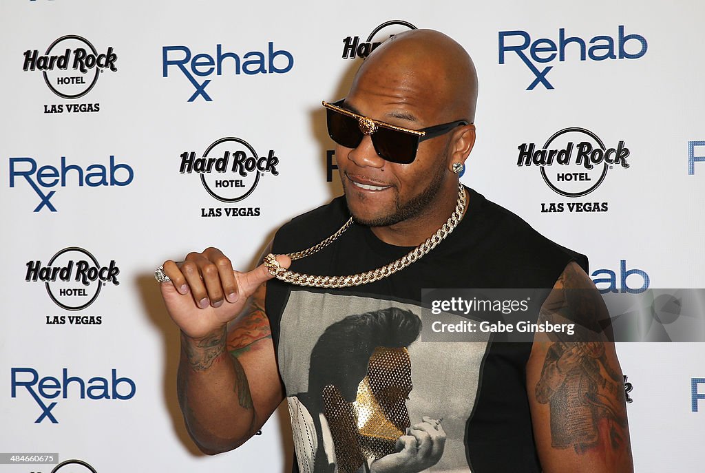 Flo Rida At Hard Rock's Rehab Pool Party