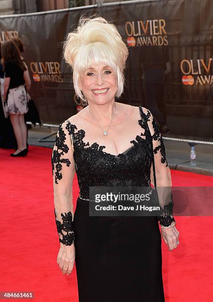 Barbara Windsor attends the Laurence Olivier Awards at the Royal Opera House on April 13, 2014 in London, England.