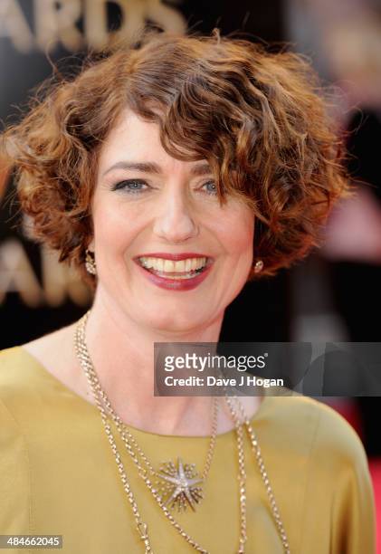 Anna Chancellor attends the Laurence Olivier Awards at the Royal Opera House on April 13, 2014 in London, England.