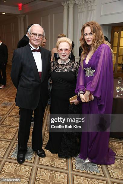 Lorenzo Anselmi, Renata Scotto and Kristine Opolais attend the 9th Annual Opera News Awards at the Grand Ballroom at The Plaza Hotel on April 13,...