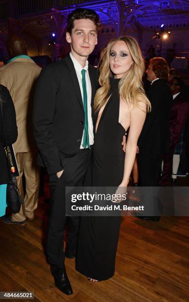 George Craig and Diana Vickers attend an after party following the Laurence Olivier Awards at The Royal Opera House on April 13, 2014 in London,...