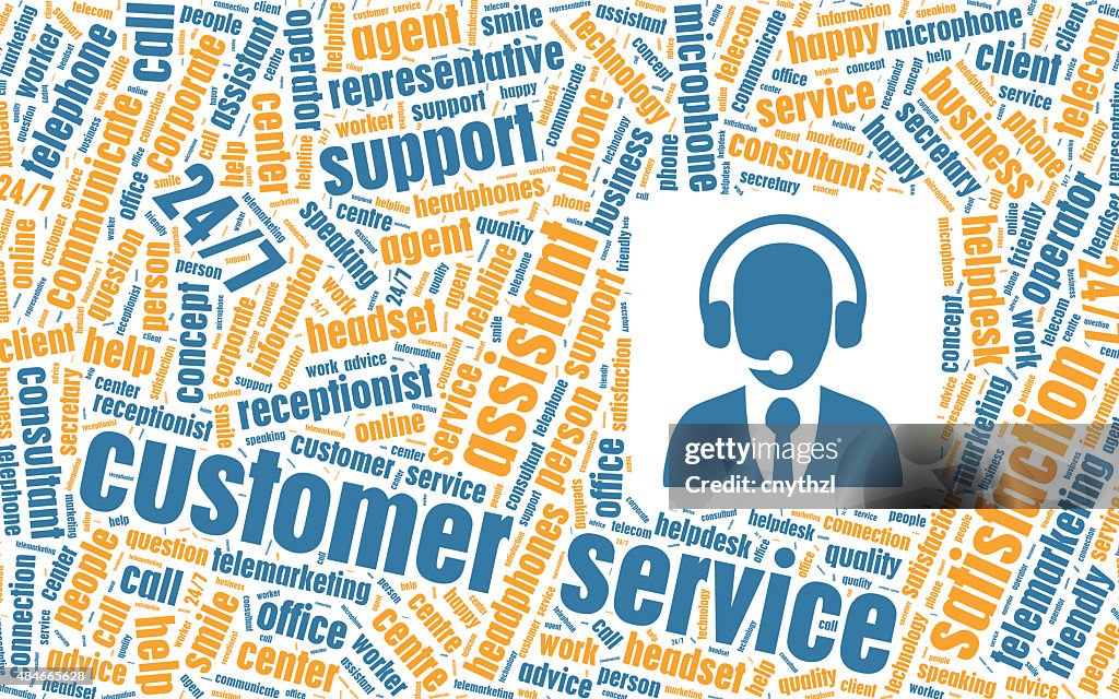 Customer Service Concept In Tag Cloud High-Res Vector Graphic - Getty ...