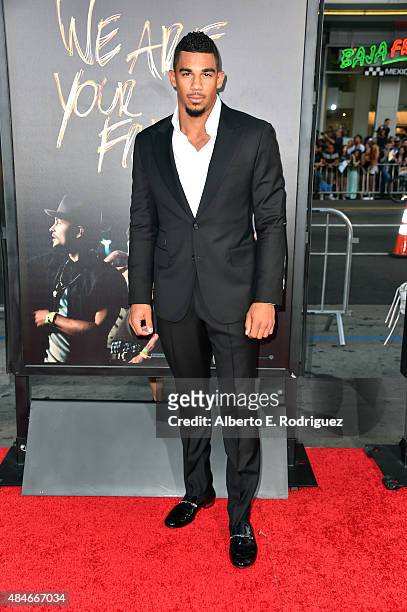 Player Evander Kane attends the premiere of Warner Bros. Pictures' "We Are Your Friends" at TCL Chinese Theatre on August 20, 2015 in Hollywood,...