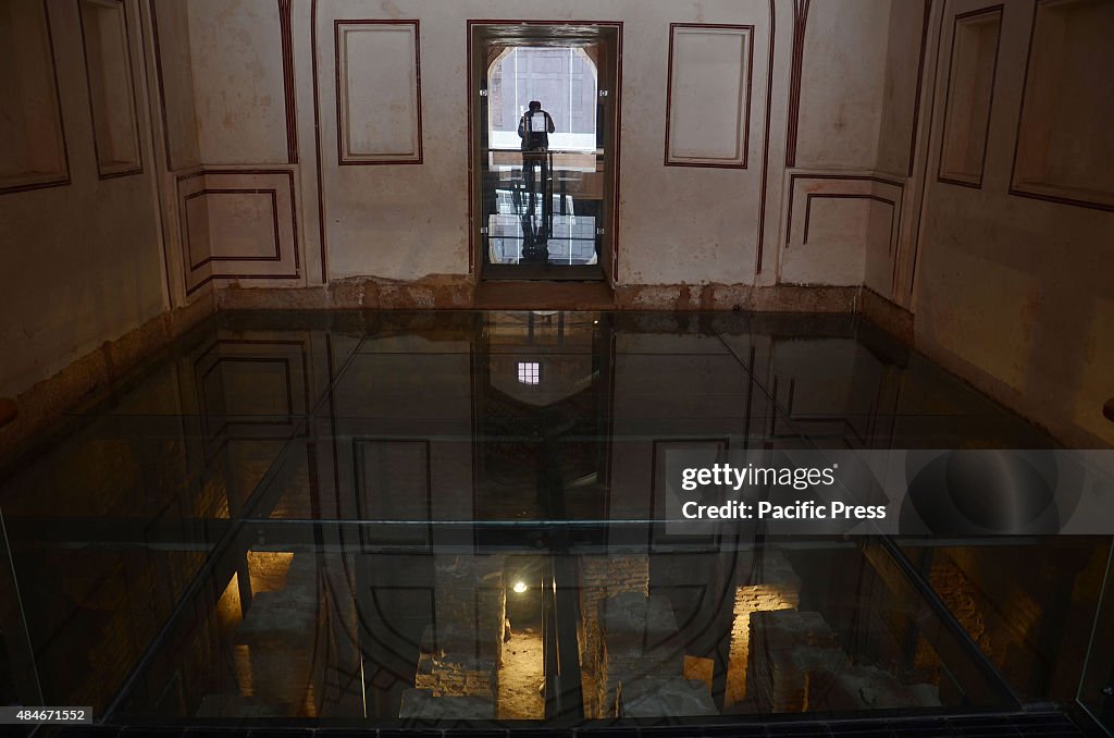 An eye catching view of Shahi Hamam, or The Royal Bath at...