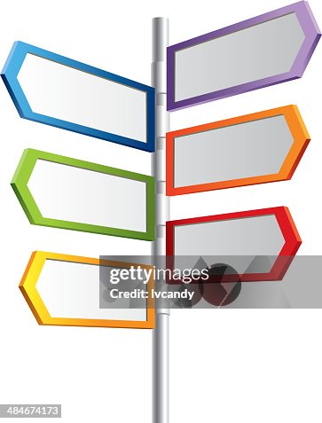 Item Guide Sign Blank Guide Sign High-Res Vector Graphic - Getty Images