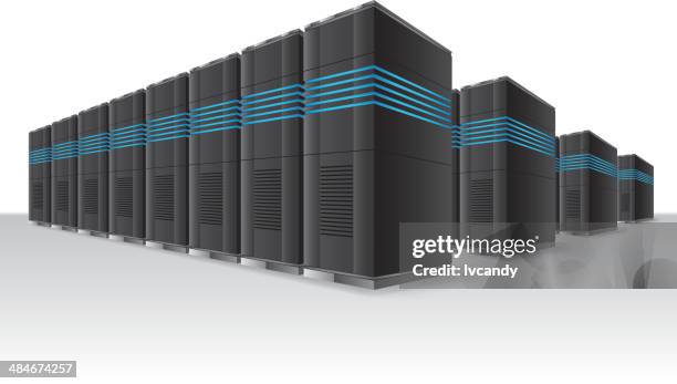 network server - supercomputer stock illustrations