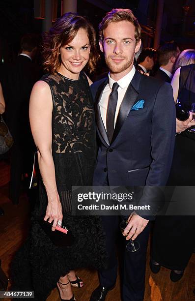 Ruth Wilson and Luke Treadaway attend an after party following the Laurence Olivier Awards at The Royal Opera House on April 13, 2014 in London,...