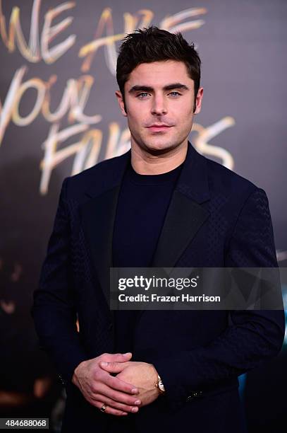 Actor Zac Efron arrives at the Premiere Of Warner Bros. Pictures' "We Are Your Friends" at TCL Chinese Theatre on August 20, 2015 in Hollywood,...