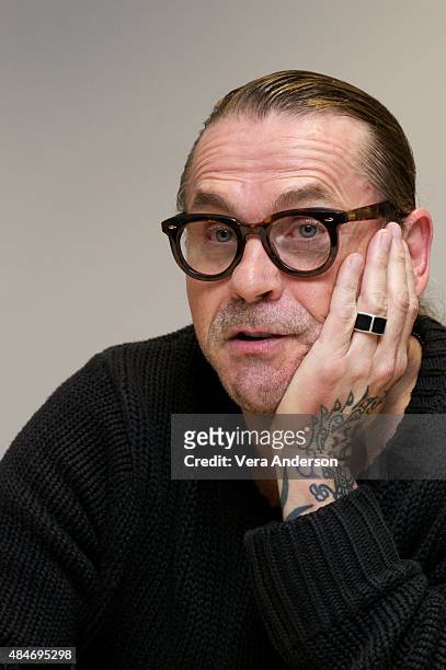 Creator Kurt Sutter at "The Bastard Executioner" Press Conference at Dragon International Film Studios on August 19, 2015 in Llanilid, Wales.