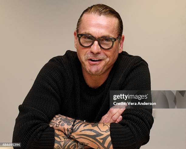 Creator Kurt Sutter at "The Bastard Executioner" Press Conference at Dragon International Film Studios on August 19, 2015 in Llanilid, Wales.