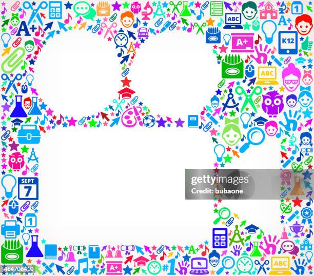 film on school & education icon pattern - students video stock illustrations